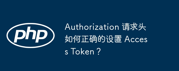 authorization 请求头如何正确的设置 access token?
