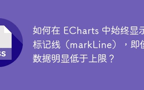 如何在 ECharts 中始终显示标记线（markLine），即使数据明显低于上限？