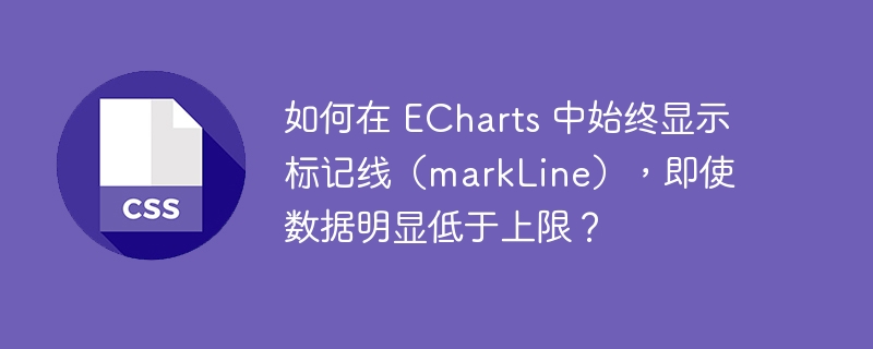 如何在 echarts 中始终显示标记线(markline),即使数据明显低于上限?