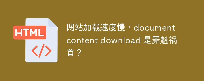 网站加载速度慢,document content download 是罪魁祸首?