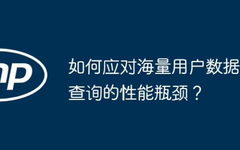 如何应对海量用户数据查询的性能瓶颈？