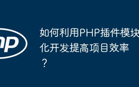 如何利用PHP插件模块化开发提高项目效率？