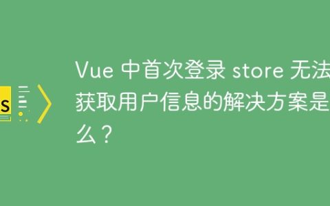 Vue 中首次登录 store 无法获取用户信息的解决方案是什么？