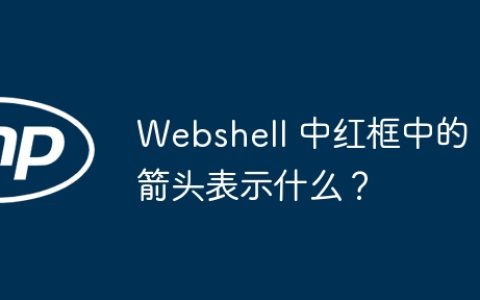 Webshell 中红框中的箭头表示什么？