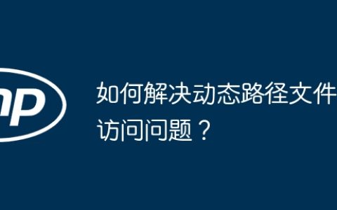 如何解决动态路径文件访问问题？