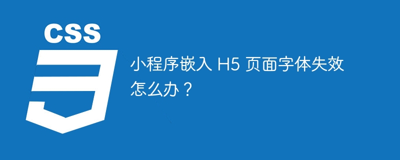 小程序嵌入 h5 页面字体失效怎么办?