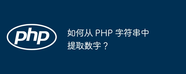 如何从 php 字符串中提取数字?