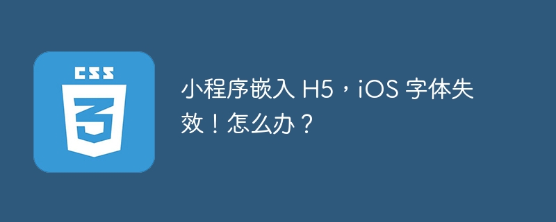 小程序嵌入 h5,ios 字体失效!怎么办?