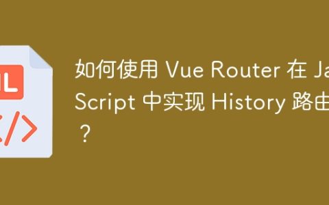 如何使用 Vue Router 在 JavaScript 中实现 History 路由？