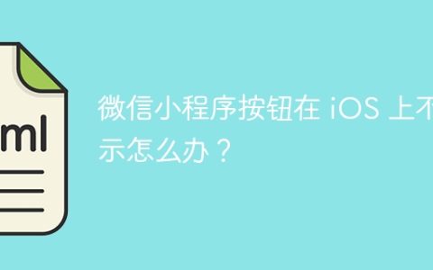 微信小程序按钮在 iOS 上不显示怎么办？