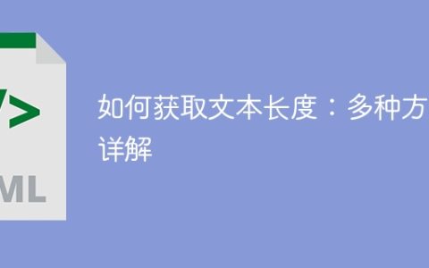 如何获取文本长度：多种方法详解