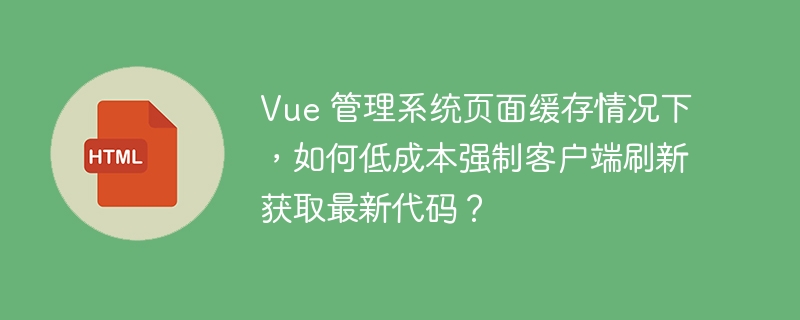 Vue 管理系统页面缓存情况下,如何低成本强制客户端刷新获取最新代码?