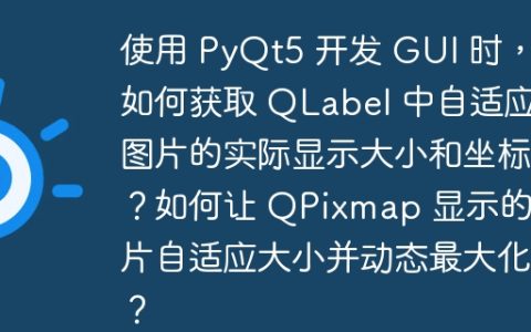 使用 PyQt5 开发 GUI 时，如何获取 QLabel 中自适应图片的实际显示大小和坐标？如何让 QPixmap 显示的图片自适应大小并动态最大化？