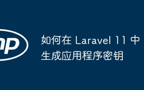 如何在 Laravel 11 中生成应用程序密钥