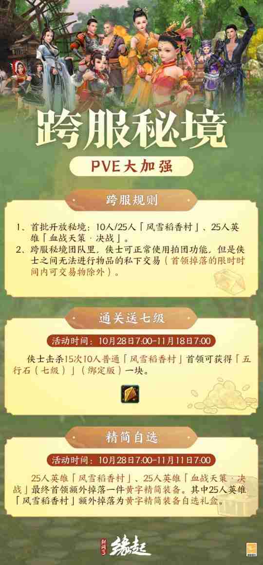 《剑网3缘起》跨服秘境开启 跨界相遇更有“好柿发生”!