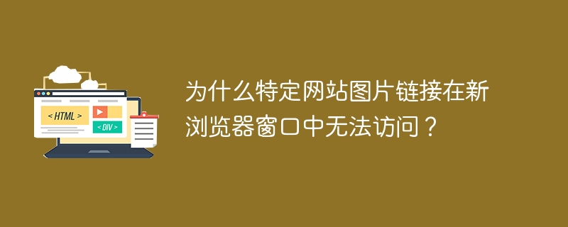 为什么特定网站图片链接在新浏览器窗口中无法访问?