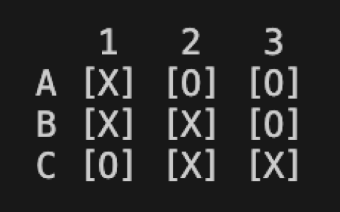 一个简单的 Tic Tac Toe 终端游戏