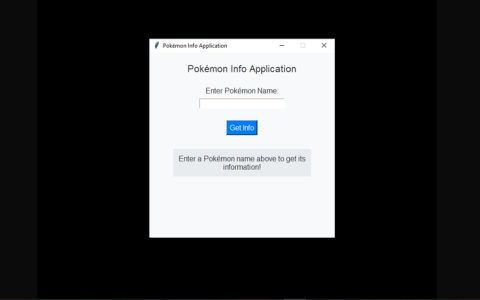 Pokémon Info Retriever: A Fun and Educational Project