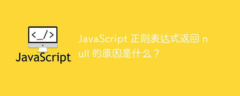 javascript 正则表达式返回 null 的原因是什么?