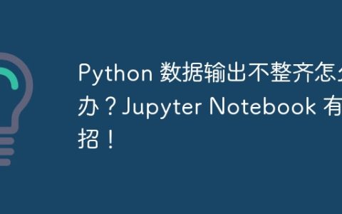 Python 数据输出不整齐怎么办？Jupyter Notebook 有妙招！