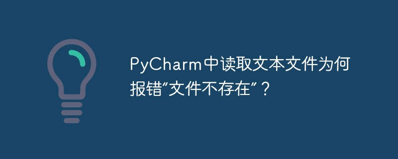 pycharm中读取文本文件为何报错“文件不存在”?