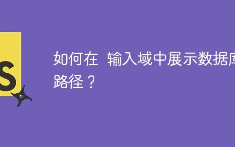 如何在  输入域中展示数据库路径？