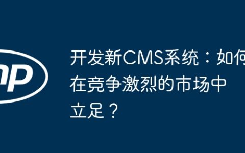 开发新CMS系统：如何在竞争激烈的市场中立足？