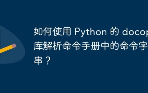 如何使用 Python 的 docopt 库解析命令手册中的命令字符串？