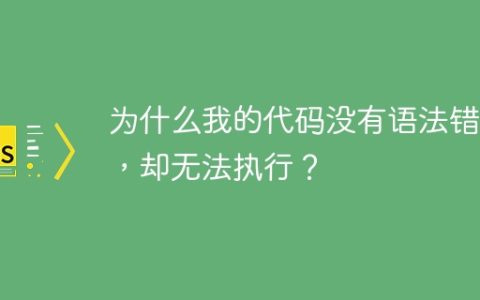 为什么我的代码没有语法错误，却无法执行？
