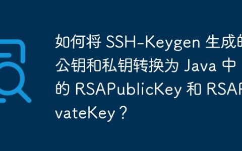 如何将 SSH-Keygen 生成的公钥和私钥转换为 Java 中的 RSAPublicKey 和 RSAPrivateKey？