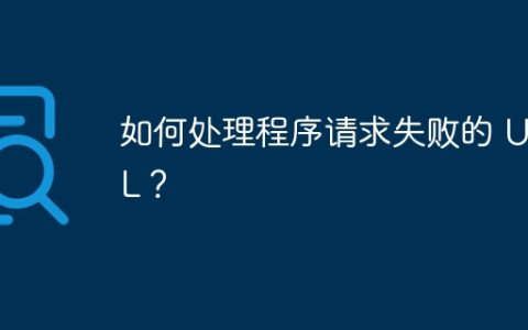 如何处理程序请求失败的 URL？