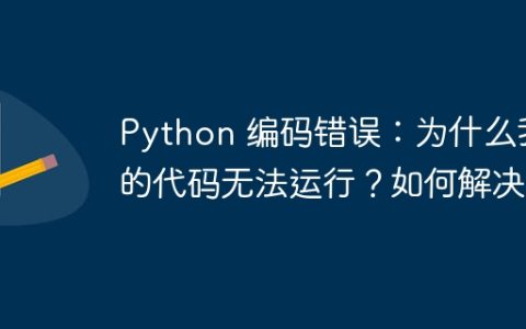 Python 编码错误：为什么我的代码无法运行？如何解决？