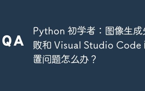 Python 初学者：图像生成失败和 Visual Studio Code 配置问题怎么办？