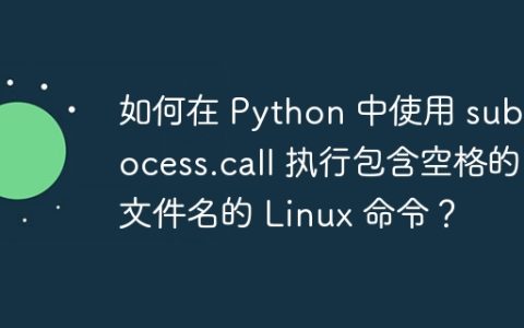 如何在 Python 中使用 subprocess.call 执行包含空格的文件名的 Linux 命令？
