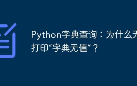 Python字典查询：为什么无法打印“字典无值”？