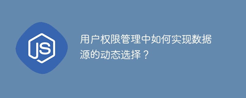 用户权限管理中如何实现数据源的动态选择?
