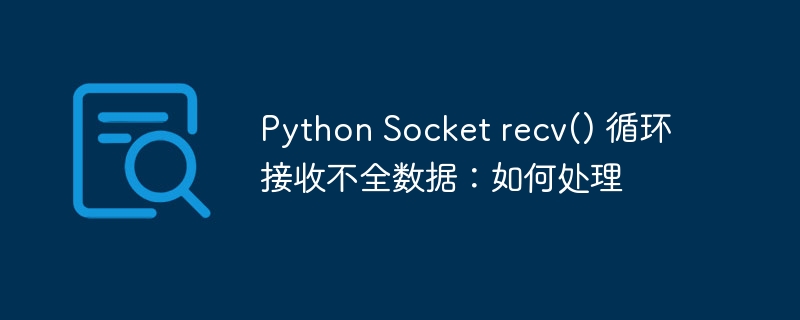 python socket recv() 循环接收不全数据:如何处理