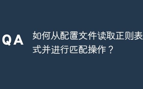 如何从配置文件读取正则表达式并进行匹配操作？