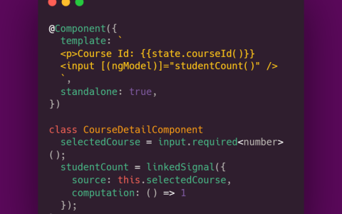 Angular – linkedSignal 简介