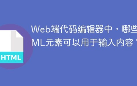 Web端代码编辑器中，哪些HTML元素可以用于输入内容？