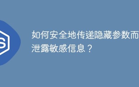 如何安全地传递隐藏参数而不泄露敏感信息？