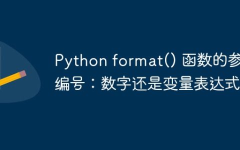 Python format() 函数的参数编号：数字还是变量表达式？