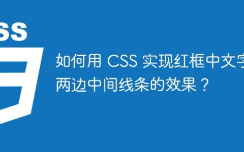 如何用 CSS 实现红框中文字两边中间线条的效果？