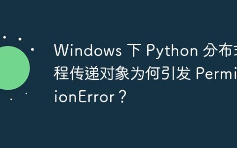 Windows 下 Python 分布式进程传递对象为何引发 PermissionError？