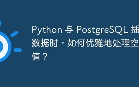 Python 与 PostgreSQL 插入数据时，如何优雅地处理空值？