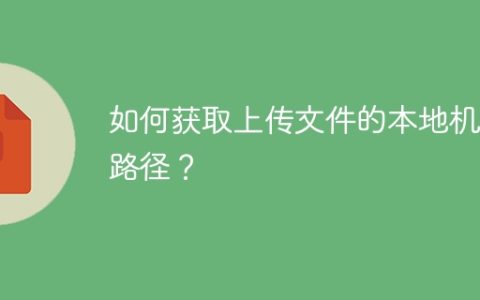 如何获取上传文件的本地机器路径？
