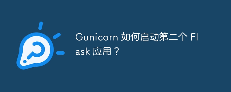 gunicorn 如何启动第二个 flask 应用?