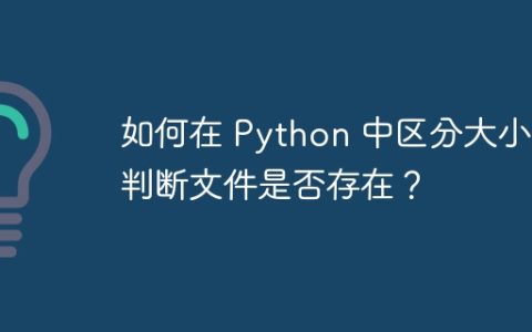 如何在 Python 中区分大小写判断文件是否存在？