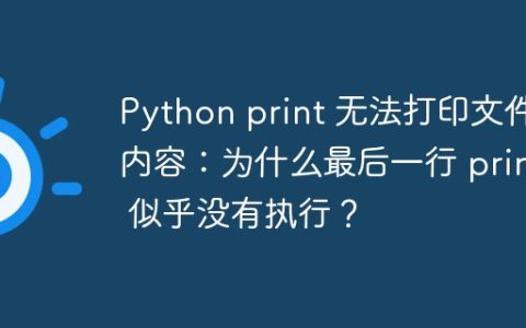 Python print 无法打印文件内容：为什么最后一行 print 似乎没有执行？