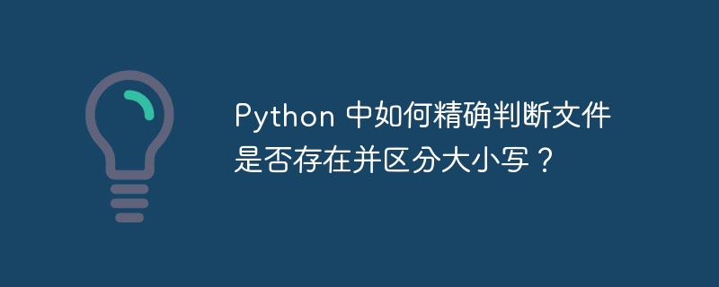 python 中如何精确判断文件是否存在并区分大小写?